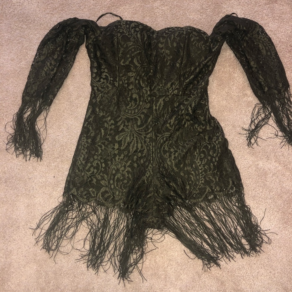 Army green romper
